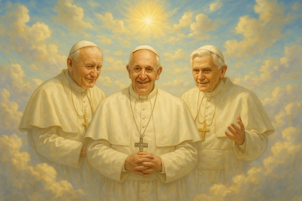 Preghiera per Papa Francesco, Papa Giovanni Paolo II e Papa Benedetto XVI